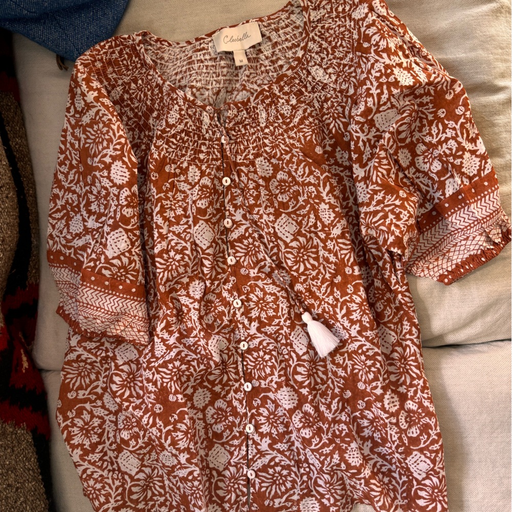 Cleobella blouse button down top